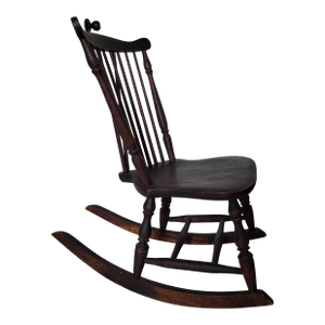 Antique Windsor Rocking Chair Early 20th Century Original Grandma Rocker