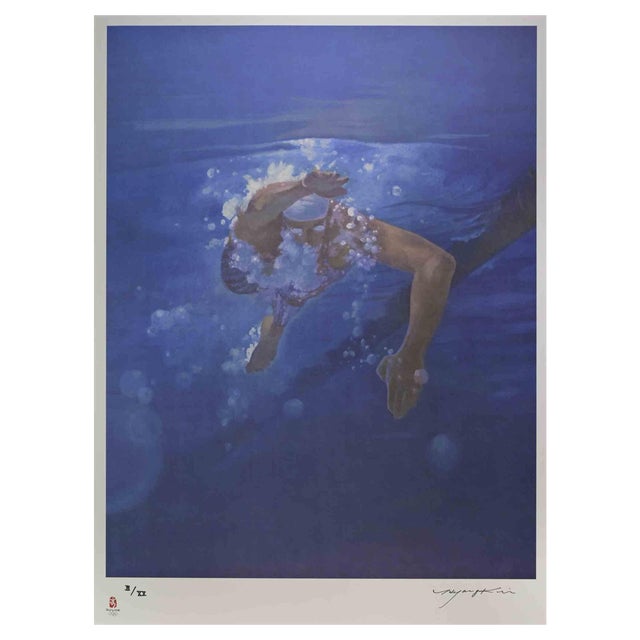 Kim Hyang, Swimmer, Lithograph, 2008 For Sale