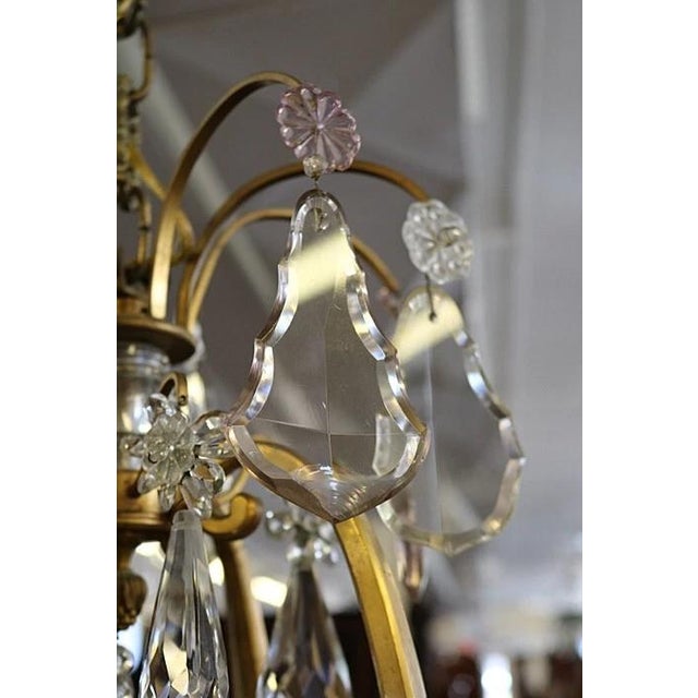 19thc XL Majestic French Louis XV Versailles Gilt Bronze Chandelier Attributed Maison Bagues For Sale - Image 9 of 15