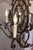 Mid 20th Century Mid 20th Century French Wrought Iron Six-Light Clock Face Chandelier with Scrolling Arms For Sale - Image 5 of 10