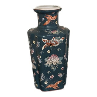 1980s Maitland Smith Vase Butterflies For Sale
