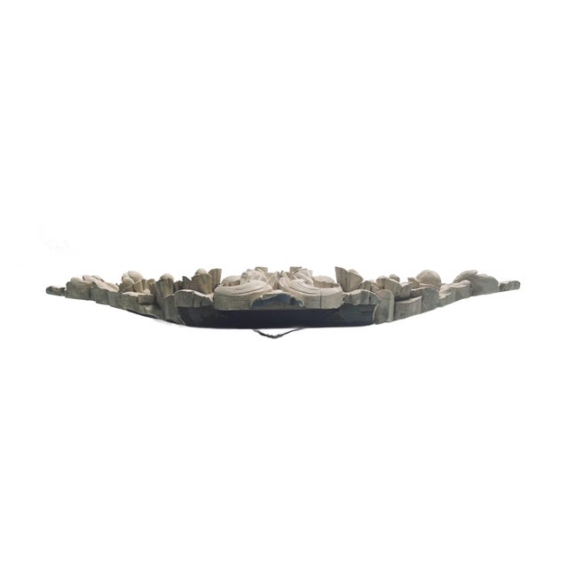 Pair of Architectural Carved Wood Pediment Wall Hangings | Chairish