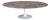 Oval Tulip Table with Brown Marble Top and Matt Silver Coated Oval Base by Eero Saarinen for Knoll, USA, 1970s For Sale