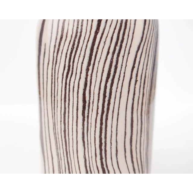 Vertical Striped Nerikomi Ceramic Vase by Fizzy Ceramics For Sale In Los Angeles - Image 6 of 9