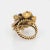 Vintage Enamel Flower Mine Diamond 14k Yellow Gold Ring Size 4.75 For Sale In Los Angeles - Image 6 of 6