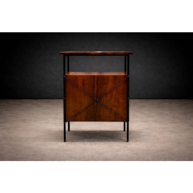 Metal Side Table in Metal, Rosewood and Formica, Geraldo de Barros for Unilabor, 1950s - Lot 439A For Sale - Image 7 of 10