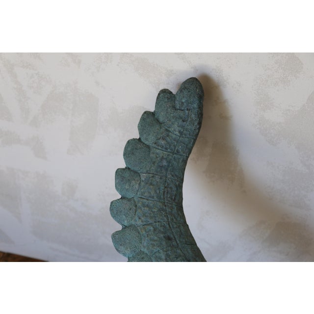 Vintage Bronze Crocodile Garden Fountain Sculpture, Circa 1970s For Sale - Image 10 of 18