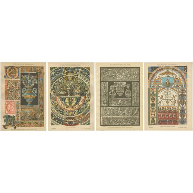 H. Dolmetsch, Renaissance Decorative Prints, 1887, Paper, Set of 4 For Sale