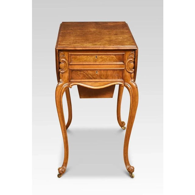 Figured Walnut Side Table, 1890s For Sale - Image 5 of 10