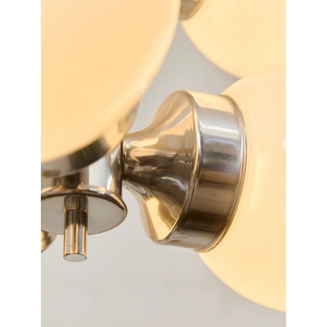 Metal Italian Vintage Chrome Pendant Chandelier For Sale - Image 7 of 7