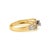Metal 14k Yellow Gold Blue Sapphire & Diamond Split Shank Modern Ring Size 5 For Sale - Image 7 of 16