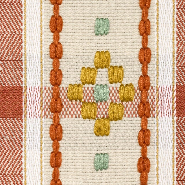 Schumacher Schumacher Hutton Check Fabric In Ochre For Sale - Image 4 of 4