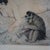 Black Antique French PE Felix Colored Lithograph of a Nude Playing Cards with a Monkey For Sale - Image 8 of 9