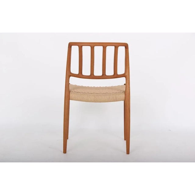 Solid Teak Model 83 Chairs by Niels Otto (N. O.) Møller for J. L. Møllers, Denmark, Set of 4 For Sale - Image 11 of 15