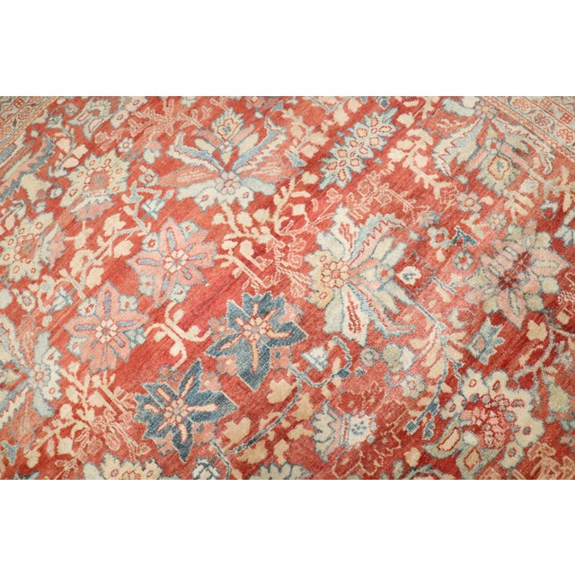 Large Antique Persian Mahal Rug - 10'7" x 14'1" For Sale - Image 4 of 12