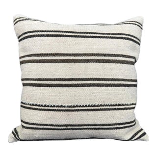 Turkish Hemp Pillow Cushion Natural Beige Black Cushion Cover 20x20 For Sale