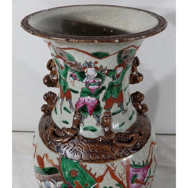 Beige 19th Century Chinese Nankin Porcelain Vases, Set of 2 For Sale - Image 8 of 18