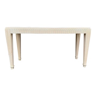 Console Table With White Wash Finish For Sale