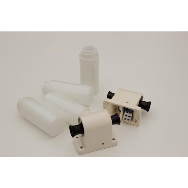 Bauhaus Wall Lights in Ceramic and Opal Glass, 1920s, Set of 2 For Sale - Image 9 of 18