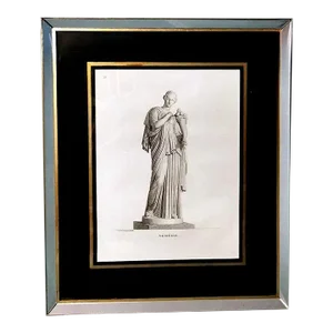 A French Print Depicting "Nemesis" In Italian Frame With Mirrors