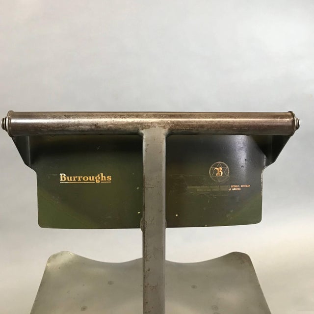 Mid 20th Century Industrial Steel Burroughs Adjustable Posture Office Chair For Sale - Image 4 of 9