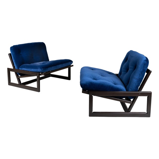 Carlotta Lounge Chairs by Afra & Tobia Scarpa for Cassina, 1970s, Set of 2 For Sale