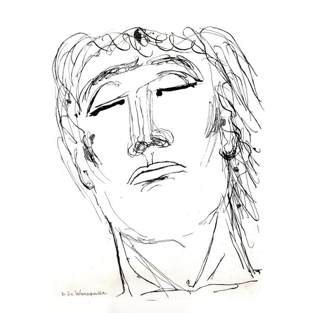Paint Henry de Waroquier - Portrait - Original Etching 1946 For Sale - Image 7 of 7