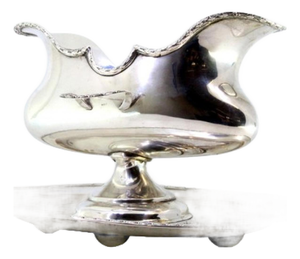 Silver Gravy Boat with Ladle Holders