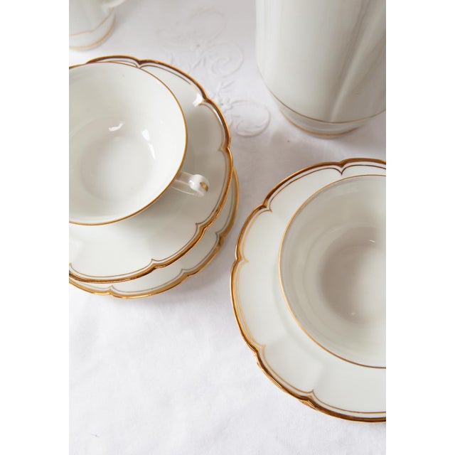 Limoges Porcelain Tea Service for 4 by Philippon & Bruchet, 1920s-1930s, Set of 11 For Sale - Image 6 of 9