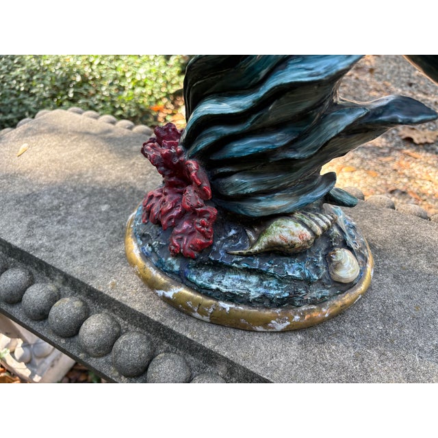 Ceramic 1960s Italian Glazed Porcelain Fish Sculpture For Sale - Image 7 of 11