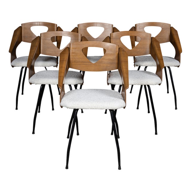 Vintage Italian Bentwood Dining Chairs by Carlo Ratti, 1950s, Set of 6 For Sale