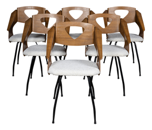 Vintage Italian Bentwood Dining Chairs by Carlo Ratti, 1950s, Set of 6