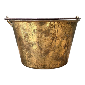 Vintage Spun Brass Bucket