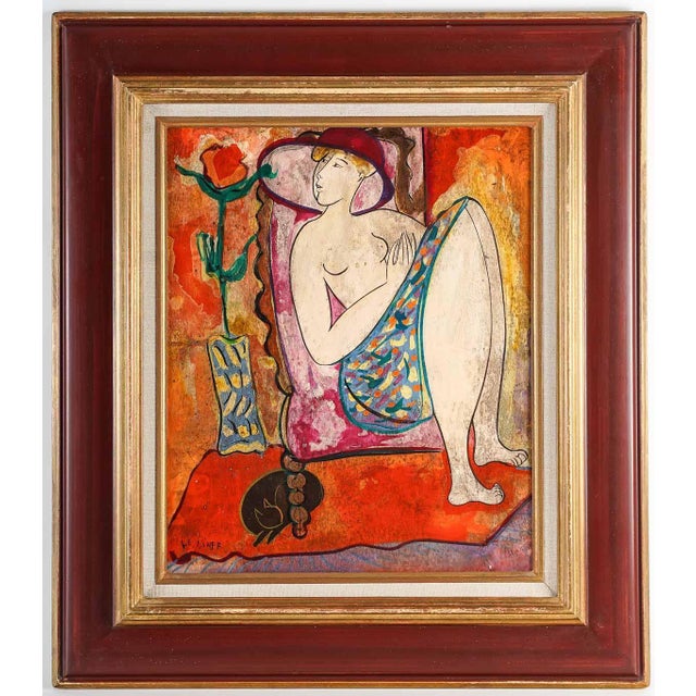 Linda Le Kinff, Composition, Oil on Panel, Framed For Sale - Image 6 of 8