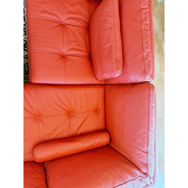 Roche Bobois Roche Bobois, Sacha Lakic, Italian Sofa, 100% Genuine Leather For Sale - Image 4 of 9