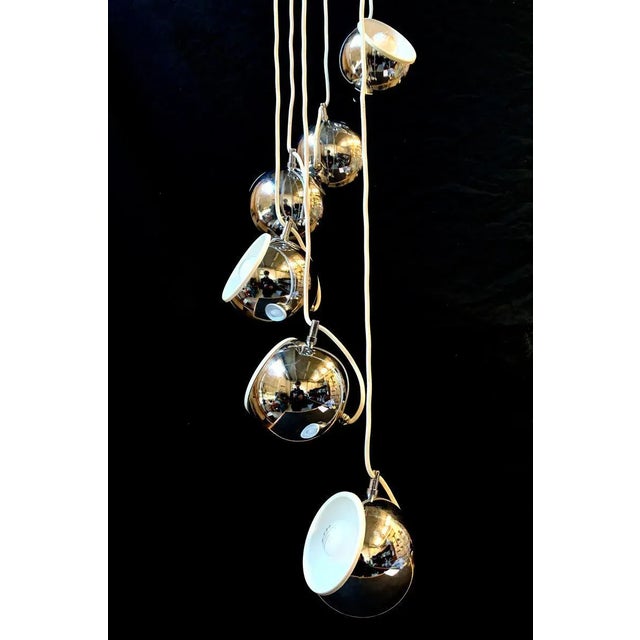 Reggiani Vintage Italian Chandelier from Reggiani, 1970s For Sale - Image 4 of 12