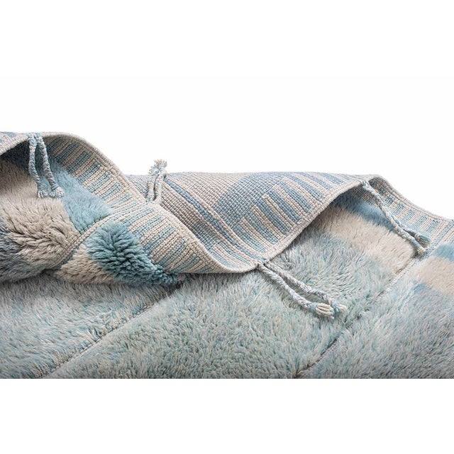 Contemporary Premium Hand-Knotted Moroccan Wool Rug | 9'9" X 6'11" | One of a Kind For Sale - Image 3 of 7