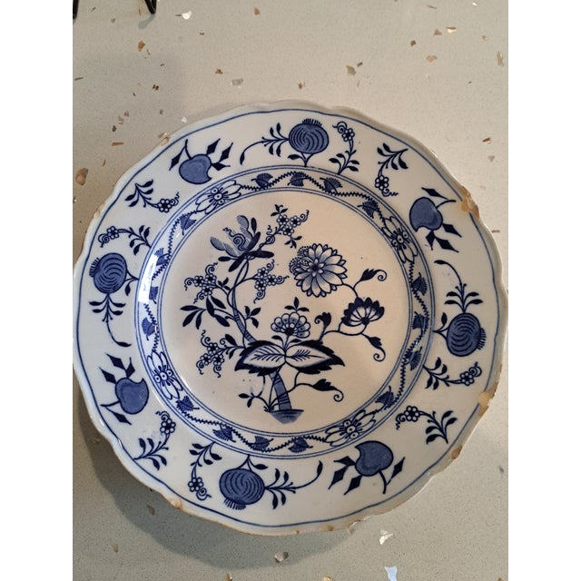 1900s Blue Onion Pattern Plates - Set of 10 For Sale - Image 10 of 12