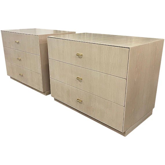 30" Finished 2 Drawer Vintage Nightstand Set of 2 For Sale - Image 4 of 4