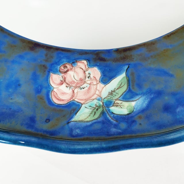 Mid-Century Modern Ceramic Wall Mirror from Hindelanger-Keramik, Germany, 1960s For Sale - Image 3 of 9