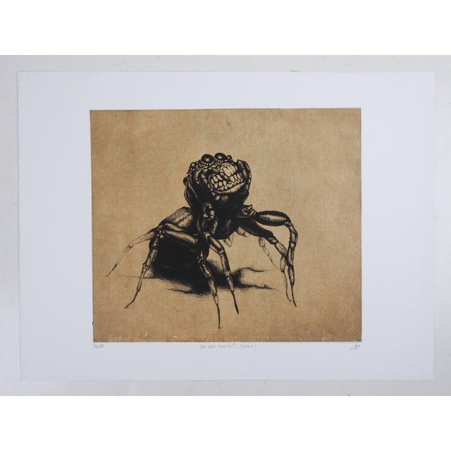 Late 20th Century Contemporary Smiling Spider Etching For Sale - Image 5 of 5