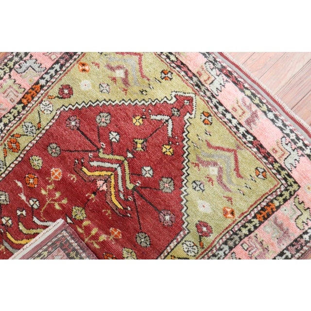 Anatolian Small Prayer Square Rug rug no.r5495 For Sale - Image 4 of 5