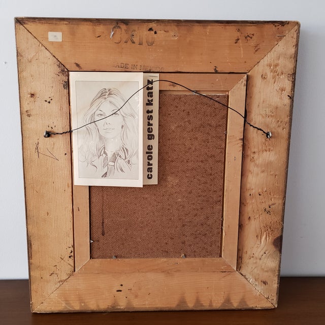 Wood 1980s Carole Gerst Katz Textured Floral Art Impasto Oil Painting in Ornate Gold Gilted Wood Frame Signed For Sale - Image 7 of 18