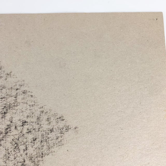 Figurative Vintage Original Female Charcoal Paper Drawing Nude Art Signed Rosemarie Hahn For Sale - Image 3 of 8