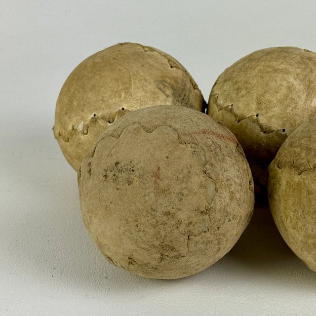 American 1930s Vintage Clincher Softballs for Decorative Purposes- Set of 4 For Sale - Image 3 of 5