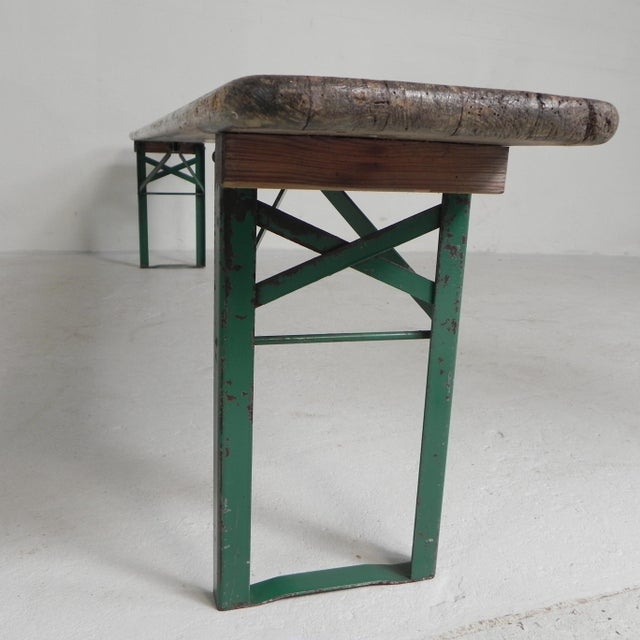 Folding Bench in Steel and Pine, 1960s For Sale - Image 16 of 18