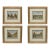 Set of 4 Carl Remshant 18th Century Colored Etchings For Sale