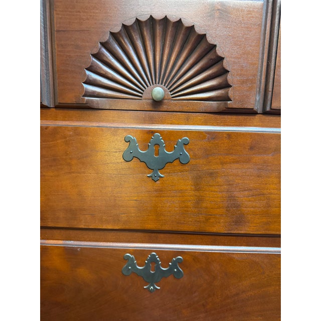 Authentic Eldred Wheeler Queen Anne Cherry Chest on Frame | Handcrafted Massachusetts For Sale - Image 4 of 8