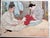 A Japanese Woodblock print by Paul Jacoulet (French, 1896-1960) entitled La Lettre Du Fils, Seoul, Coree (The Son's...