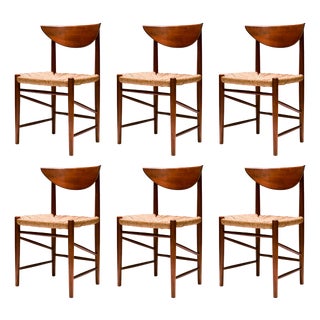 Model 316 Chairs by Peter Hvidt & Orla Mølgaard-Nielsen, 1970s, Set of 6 For Sale